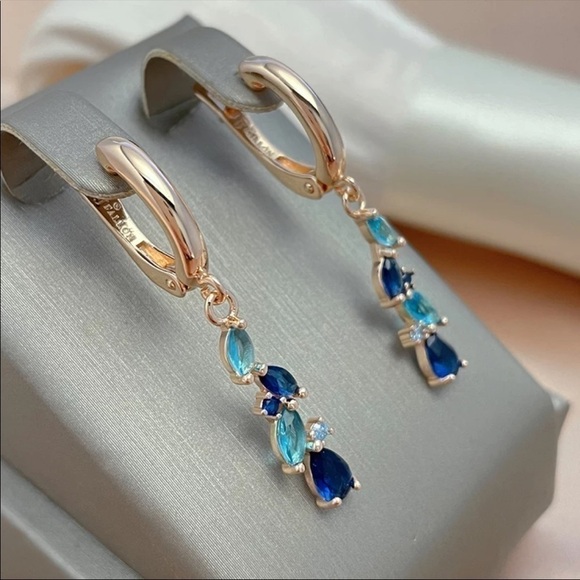 ⭐️new Colorful Natural Zircon Dangle Drop Earrings - Picture 3 of 10